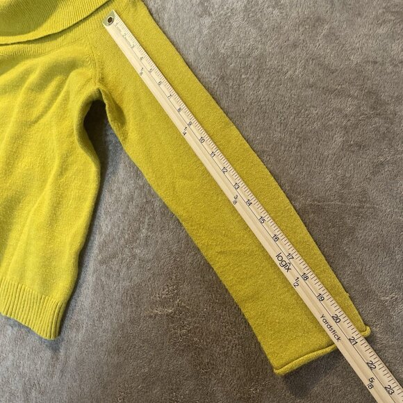 ANTHROPOLOGIE Sweater Womens Sz S Soft Shelby Off Shoulder Mustard Yellow Top - Picture 6 of 6